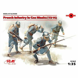 INFANTERIE FRANCAISE 1916 AVEC MASQUE A GAZ 1/35 ICM