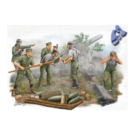 ARTILLEURS ALLEMANDS EN ACTION 1/35 TRUMPETER