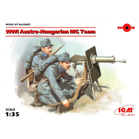 EQUIPE AUSTRO-HONGROISE AVEC MITRAILLEUSE  1/35 ICM