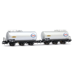 1/87 JOUEF COFFRET DE 2 WAGONS CITERNES 3 ESSIEUX SIMOTRA ESSO SNCF