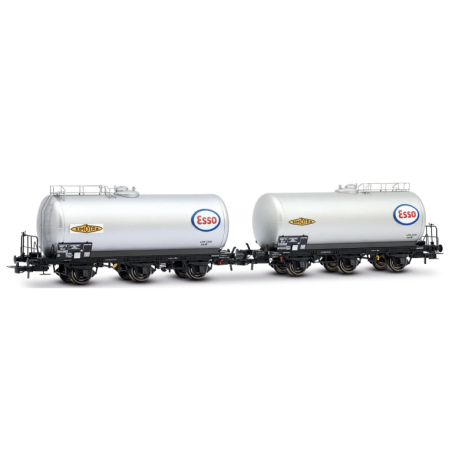 1/87 JOUEF COFFRET DE 2 WAGONS CITERNES 3 ESSIEUX SIMOTRA ESSO SNCF