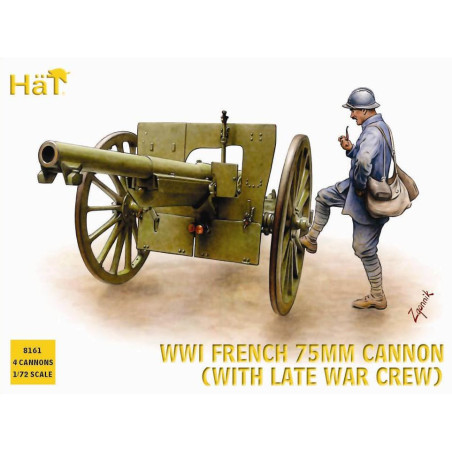 CANON FRANCAIS 75MM AVEC FIGURINE 1/72 HAT