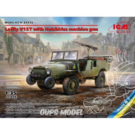 LAFFLY V15T WITH HOTCHKISS MG 1/35 ICM