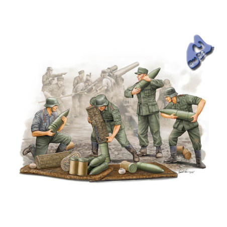 ARTILLEURS ALLEMANDS EN ACTION 1/35 TRUMPETER