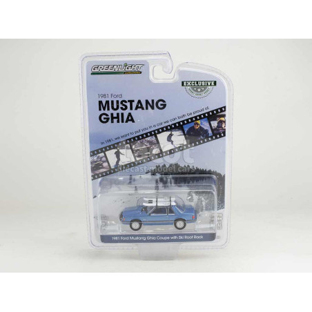 FORD MUSTANG GHIA COUPE 1981 AVEC ACCESSOIRES D'HIVER 1/64 GREENLIGHT