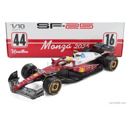 FERRARI F1 SF-25 TEAM SCUDERIA FERRARI HP N°44 LEWIS HAMILTON GRAND PRIX DE MONZA 2025 1/18 BURAGO