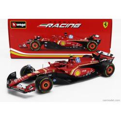 FERRARI F1 SF-24 TEAM SCUDERIA FERRARI N°55 CARLOS SAINZ GRAND PRIX MIAMI 2024 5EME 1/18 BURAGO