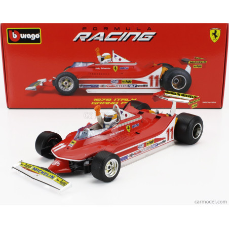 FERRARI F1 312 T4 N°11 GRAND PRIX DE MONZA 1979 1ER ET CHAMPION DU MONDE AVEC PILOTE 1/18 BURAGO