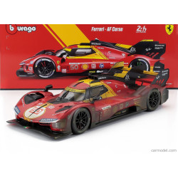 FERRARI 499P 3.0L TURBO V6 N°50 24H DU MANS 2024 1ER VERSION PATINE 1/18 BURAGO