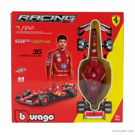 KIT METAL F1 FERRARI SF-24 N°16 CHARLES LECLERC 2024 1/24 BURAGO