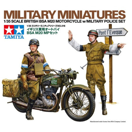 MOTO BSA M20 + POLICIERS MILITAIRES 1/35 TAMIYA