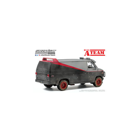 GMC VANDURA 1983 "L'AGENCE TOUS RISQUES" AVEC IMPACT DE BALLES 1/24 GREENLIGHT 1