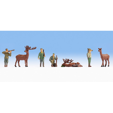 1/87 NOCH PERSONNAGES CHASSE AUX CERFS 1