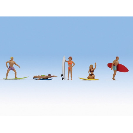 1/87 NOCH PERSONNAGE LES SURFEURS/SURFEUSES 1