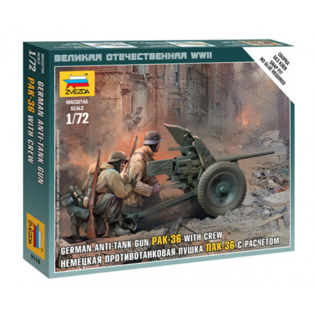 CANON ANTI CHAR ALLEMAND PAK-36 1/72 ZVESDA